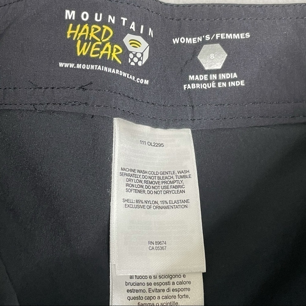 Mountain Hardwear Ellinor Hiking Capri Pants Size 8 Zippered Pockets - Picture 7 of 10